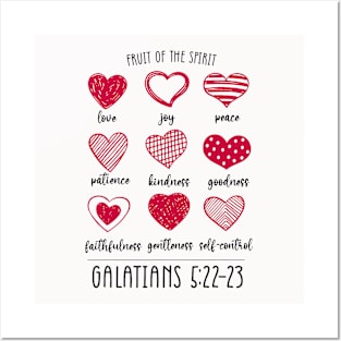 Fruit Of The Spirit Heart Galatians 5 22 23 Posters and Art